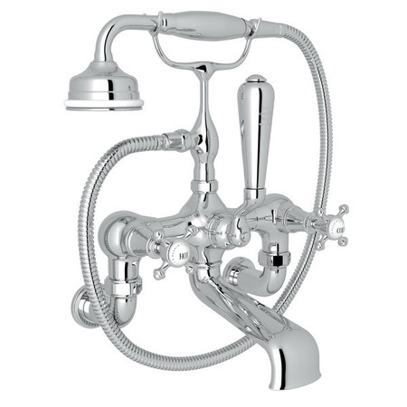 PERRIN & ROWE Georgian Era Exposed Wall Mount Tub Filler U.3007X/1-APC